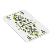 Sunbloemen Folk Pattern van Alexandra Cook Magneet (Rechterzijde)