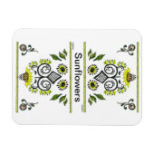 Sunbloemen Folk Pattern van Alexandra Cook Magneet (Horizontaal)