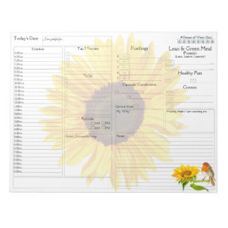 Sunbloemen Robin Daily Planner 5 - 1 Food Journal Notitieblok
