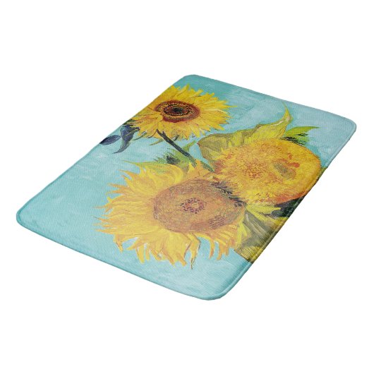 Sunbloemen Vincent van Gogh Badmat (Gekanteld)