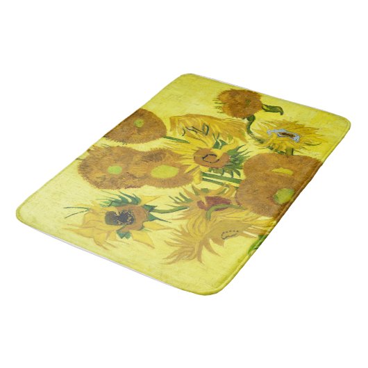 Sunbloemen Vincent van Gogh Badmat (Gekanteld)