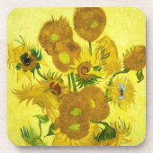 Sunbloemen Vincent van Gogh Bier Onderzetter (Voorkant)