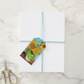 Sunbloemen Vincent van Gogh Cadeaulabel (Met Touw)