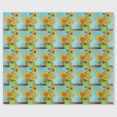 Sunbloemen Vincent van Gogh Cadeaupapier (Vlak)