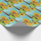 Sunbloemen Vincent van Gogh Cadeaupapier (Hoek)