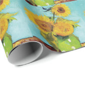 Sunbloemen Vincent van Gogh Cadeaupapier (Rol Hoek)