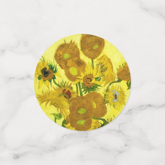 Sunbloemen Vincent van Gogh Confetti (Kleine voorkant)