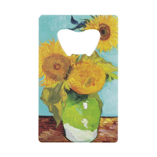 Sunbloemen Vincent van Gogh Creditkaart Flessenopener (Voorkant)