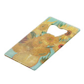Sunbloemen Vincent van Gogh Creditkaart Flessenopener (Voorkant Gekanteld)