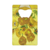 Sunbloemen Vincent van Gogh Creditkaart Flessenopener (Achterkant)