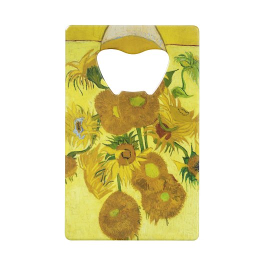 Sunbloemen Vincent van Gogh Creditkaart Flessenopener (Achterkant)