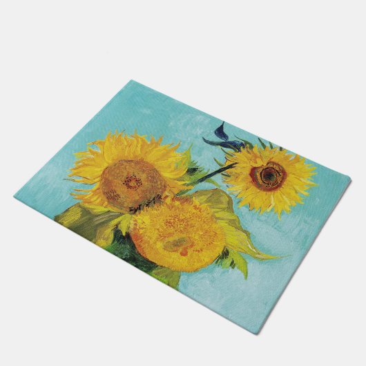 Sunbloemen Vincent van Gogh Deurmat (Schuin)