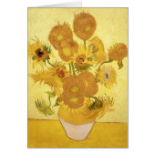 Sunbloemen Vincent van Gogh Fine Art Note Kaart (Voorkant)