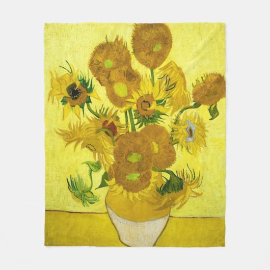 Sunbloemen Vincent van Gogh Fleece Deken (Voorkant)