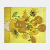 Sunbloemen Vincent van Gogh Fleece Deken (Voorkant (Horizontaal))