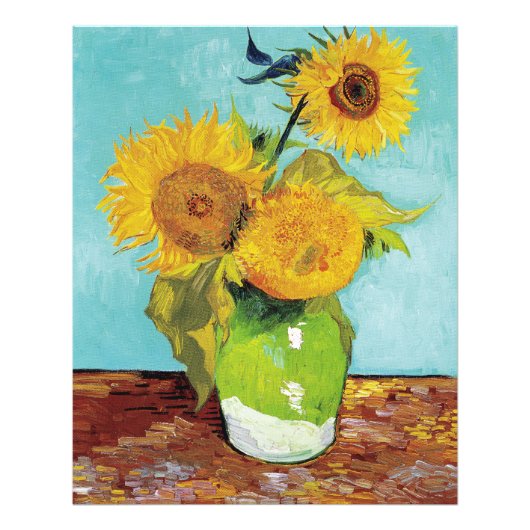 Sunbloemen Vincent van Gogh Foto Afdruk (Voorkant)