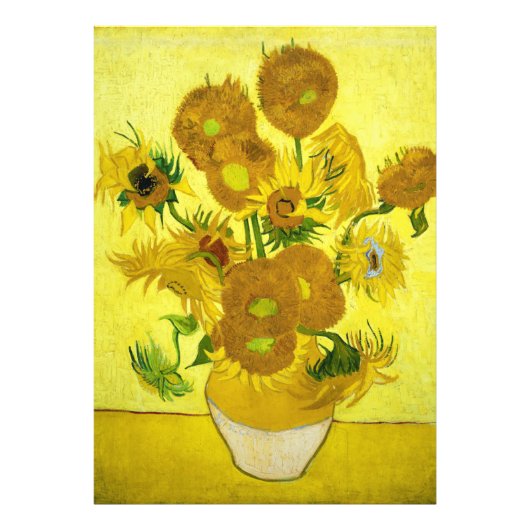 Sunbloemen Vincent van Gogh Foto Afdruk (Voorkant)