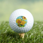 Sunbloemen Vincent van Gogh Golfballen (Insitu Shirt)
