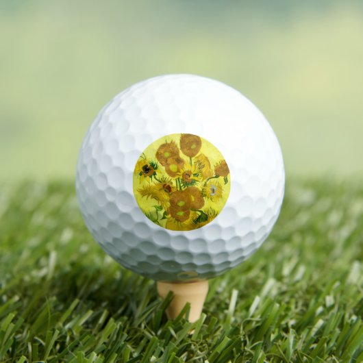 Sunbloemen Vincent van Gogh Golfballen (Insitu Shirt)