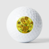 Sunbloemen Vincent van Gogh Golfballen (Voorkant)