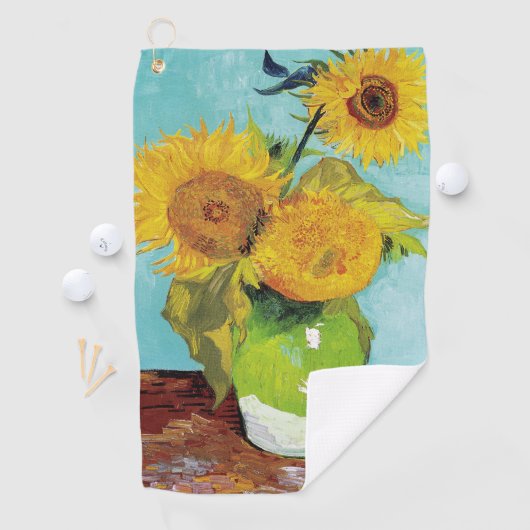 Sunbloemen Vincent van Gogh Golfhanddoek (Insitu)