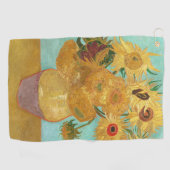 Sunbloemen Vincent van Gogh Golfhanddoek (Horizontaal)