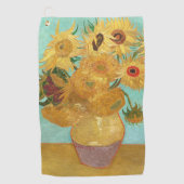 Sunbloemen Vincent van Gogh Golfhanddoek (Voorkant)