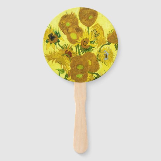 Sunbloemen Vincent van Gogh Handwaaier (Achterkant)