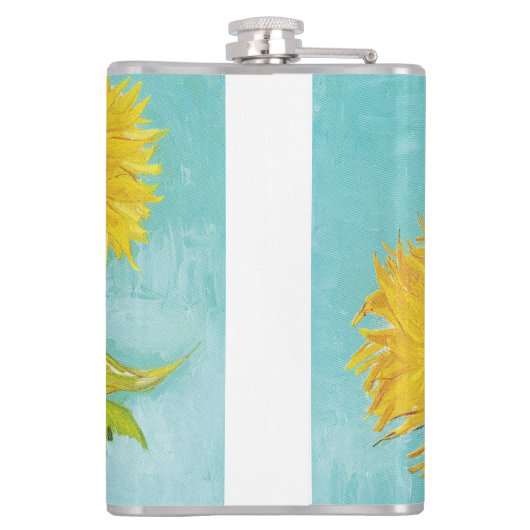 Sunbloemen Vincent van Gogh Heupfles (Achterkant)