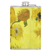 Sunbloemen Vincent van Gogh Heupfles (Achterkant)