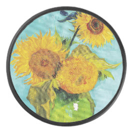Sunbloemen Vincent van Gogh Hockey Puck