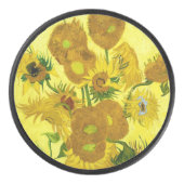 Sunbloemen Vincent van Gogh Hockey Puck (Voorkant)