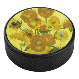 Sunbloemen Vincent van Gogh Hockey Puck