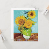 Sunbloemen Vincent van Gogh Kaart (Voorkant / Achterkant in situ)