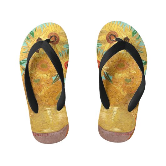 Sunbloemen Vincent van Gogh Kinder Teenslippers (Voetbed)
