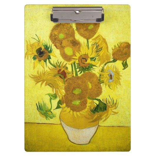 Sunbloemen Vincent van Gogh Klembord (Voorkant)