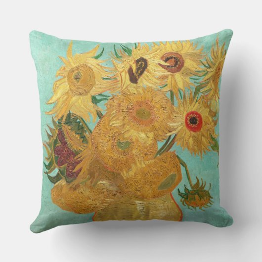 Sunbloemen Vincent van Gogh Kussen (Achterkant)