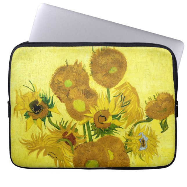 Sunbloemen Vincent van Gogh Laptop Sleeve (Voorkant)