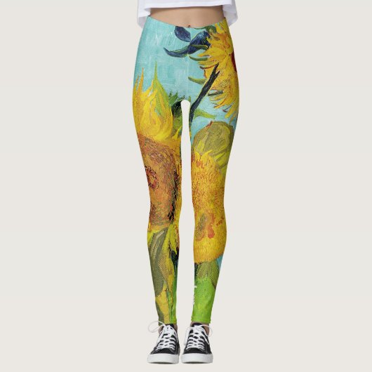 Sunbloemen Vincent van Gogh Leggings (Voorkant)