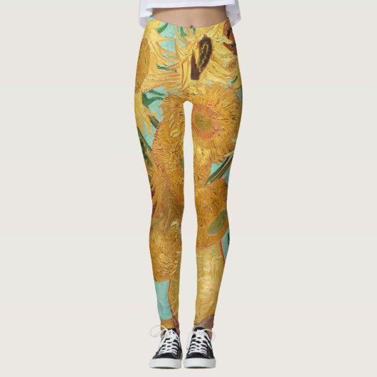 Sunbloemen Vincent van Gogh Leggings (Voorkant)