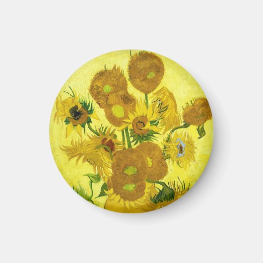 Sunbloemen Vincent van Gogh Magneet (Voorkant)