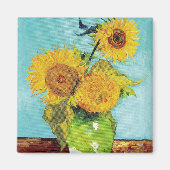 Sunbloemen Vincent van Gogh Magneet (Voorkant)