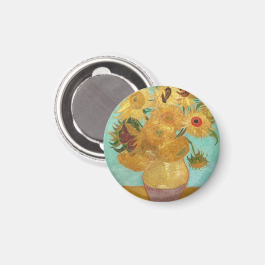 Sunbloemen Vincent van Gogh Magneet (Voorkant / Achterkant)