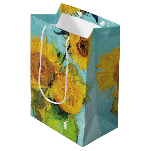 Sunbloemen Vincent van Gogh Medium Cadeauzakje (Voorkant Gekanteld)