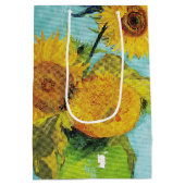Sunbloemen Vincent van Gogh Medium Cadeauzakje (Achterkant)