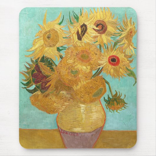 Sunbloemen Vincent van Gogh Muismat (Voorkant)