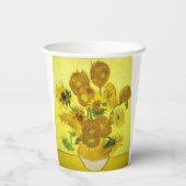 Sunbloemen Vincent van Gogh Papieren Bekers (Achterkant)