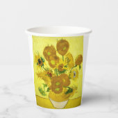 Sunbloemen Vincent van Gogh Papieren Bekers (Voorkant)