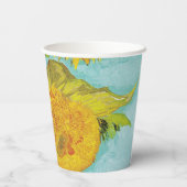 Sunbloemen Vincent van Gogh Papieren Bekers (Achterkant)