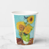 Sunbloemen Vincent van Gogh Papieren Bekers (Achterkant)